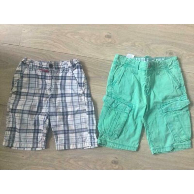 Tumble n dry groene korte broek mt 128 en logg mt 122