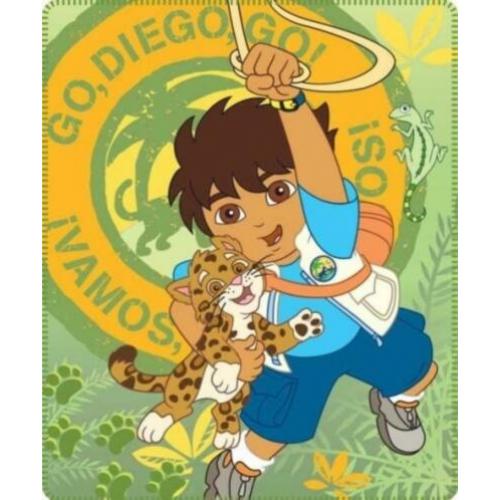 Go Diego Go fleece deken of knuffeldeken 130x170cm groot