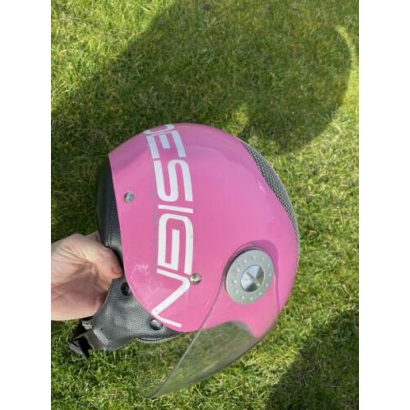 Roze scooterhelm