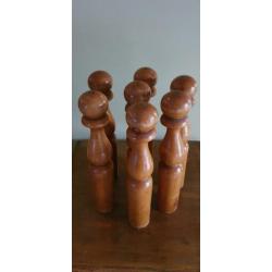 vintage houten kegels