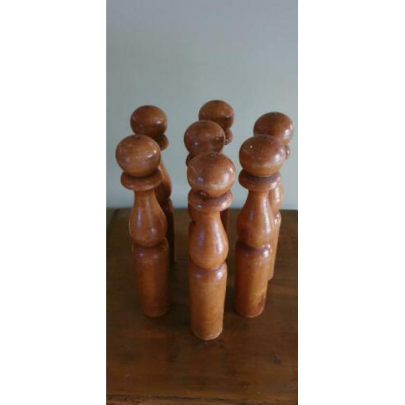 vintage houten kegels
