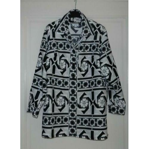 Supermooi zwart/wit Beatrijs colbertje/blazer/jasje,