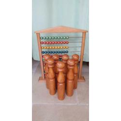 vintage houten kegels