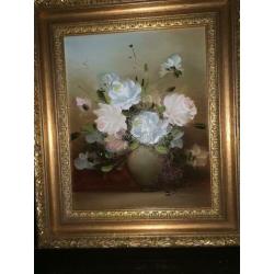 Aangeboden Schilderij Stilleven Bloemen