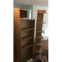 Drie Ikea kasten waaronder een hoekkast
