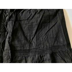 maxi rok lang zwart Boho Hippie New Yorker mt 38