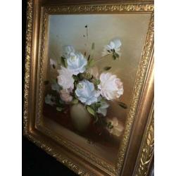 Aangeboden Schilderij Stilleven Bloemen