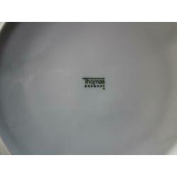 Thomas Germany 5 fondueborden 2 wit effen 3 gekleurd streepj
