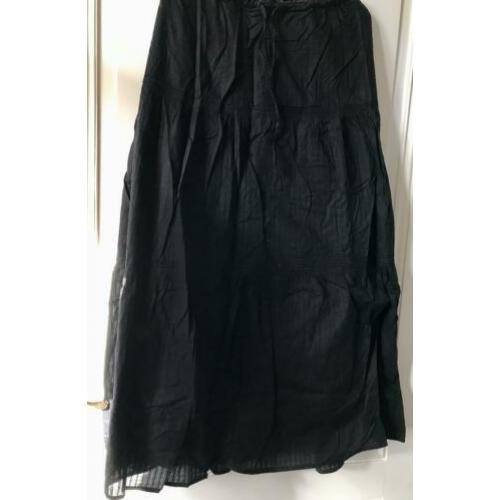 maxi rok lang zwart Boho Hippie New Yorker mt 38