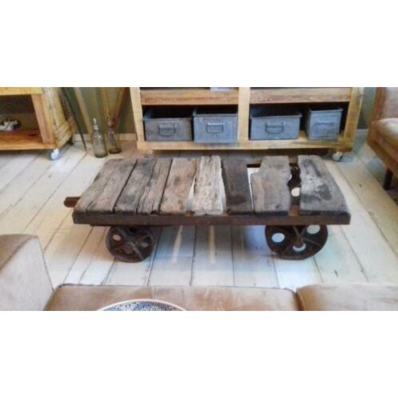 Industriële salontafel.