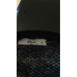 MissEtam blauw/wit gestreept losvallend fluffy vest.Maat XL