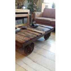 Industriële salontafel.