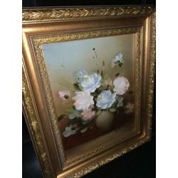 Aangeboden Schilderij Stilleven Bloemen