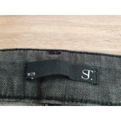 Zwart/grijze jeans Supertrash skinny maat 29