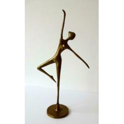 Brons/koper beeldje ballerina armen hoog Bodrul 4792-b