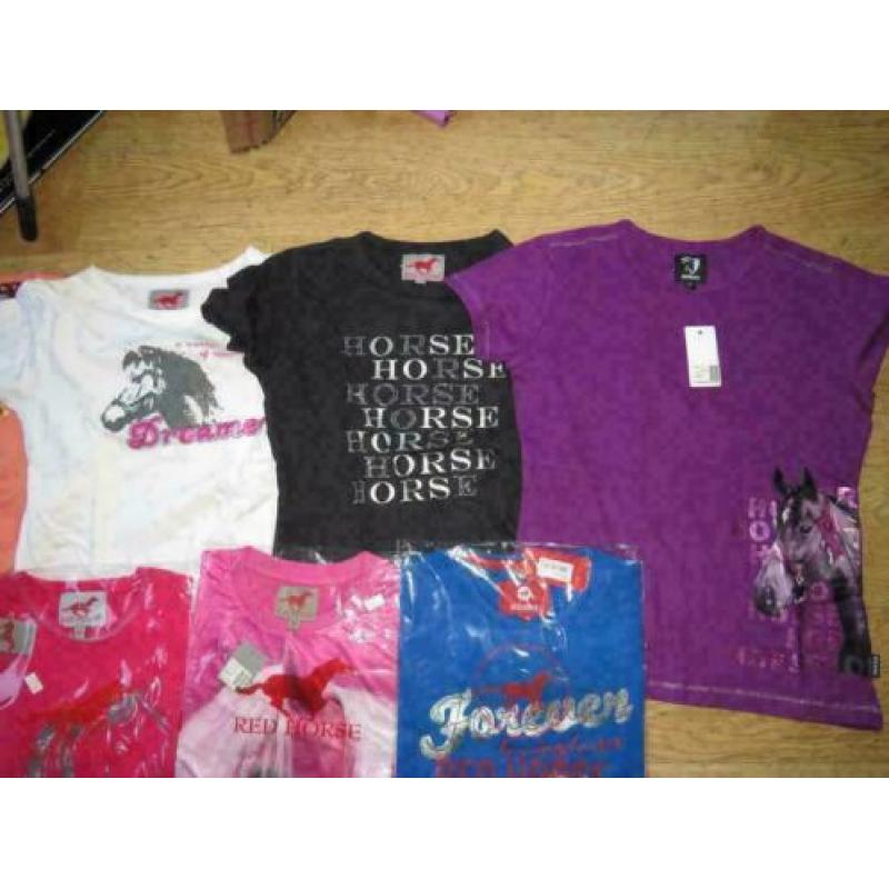 T-shirts maat 164 Horka en Red Horse, 3 voor 25 euro