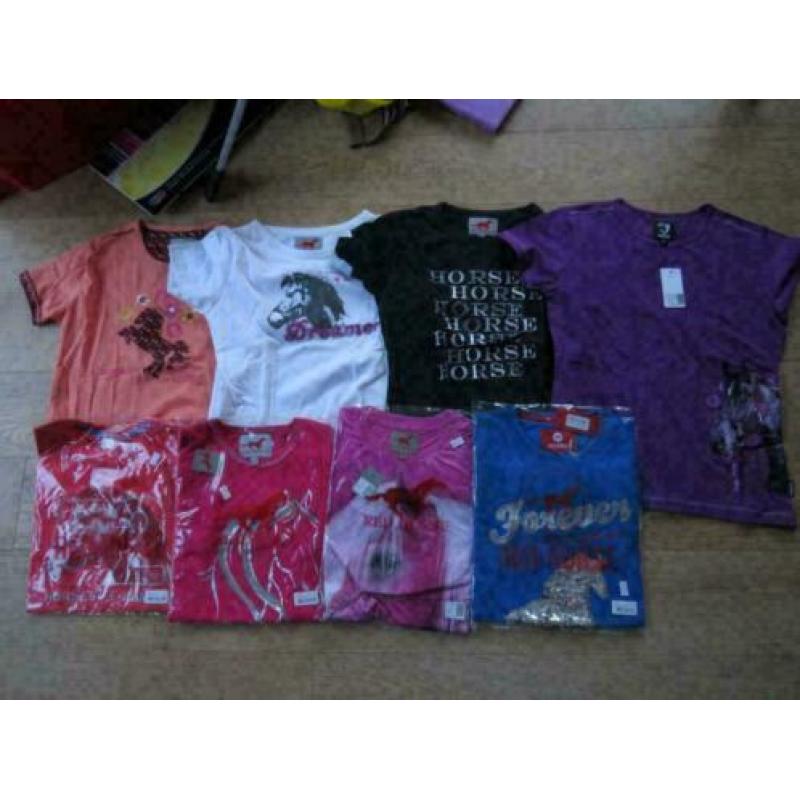 T-shirts maat 164 Horka en Red Horse, 3 voor 25 euro