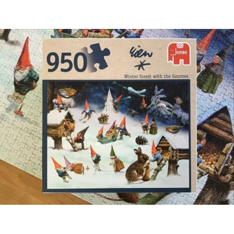 Rien Poortvliet puzzel Winter forest with the Gnomes