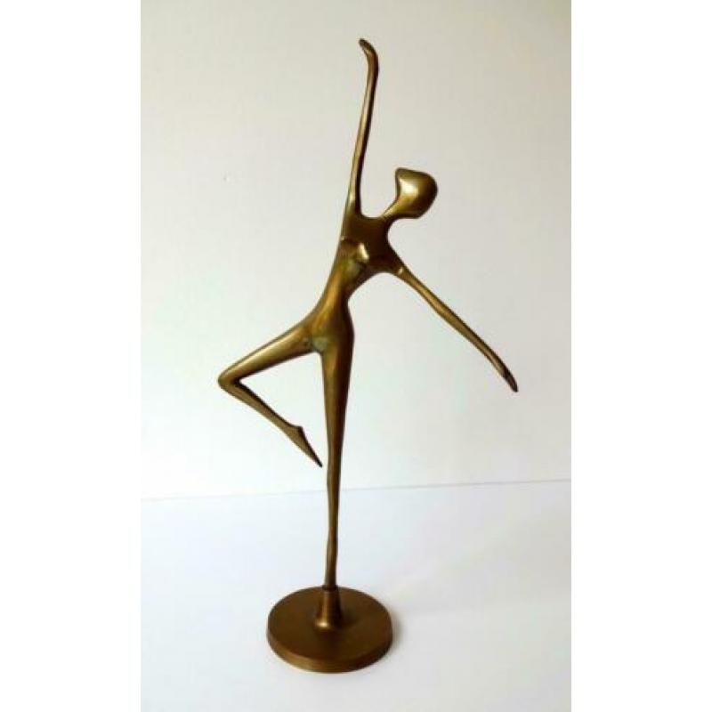 Brons/koper beeldje ballerina armen hoog Bodrul 4792-b