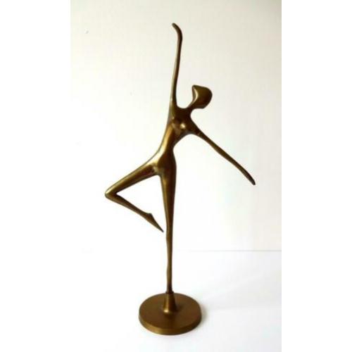Brons/koper beeldje ballerina armen hoog Bodrul 4792-b