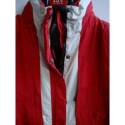 Ski jack zgan rood met ecru
