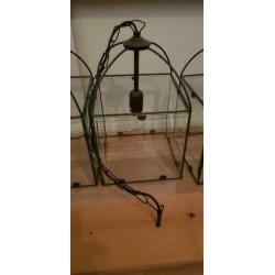 Hanglamp 3 stuks aan eiken plank