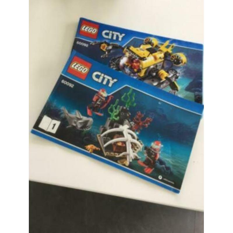 Lego city 60092 diepzee duikboot onderzeeër onder water zee