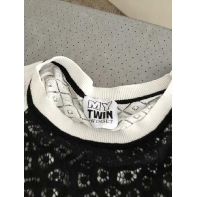 TWIN-SET BY SIMONA BARBIERI shirt met kant , maat S