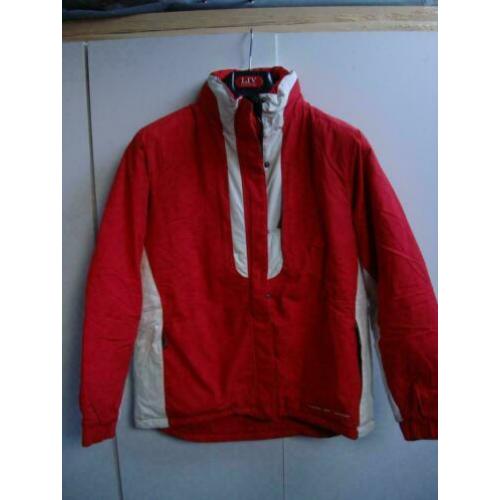 Ski jack zgan rood met ecru