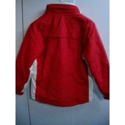 Ski jack zgan rood met ecru