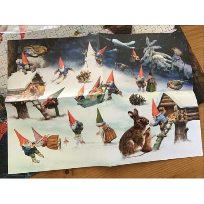 Rien Poortvliet puzzel Winter forest with the Gnomes