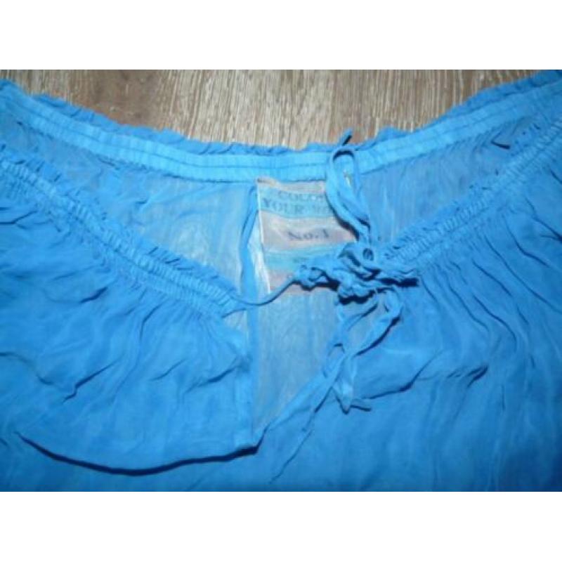 Ibiza bali 100% zijden roezel tuniek jurk Sack's XL 42 44