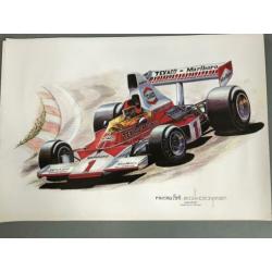 F1 pentekening poster afm. 51 x 73 cm