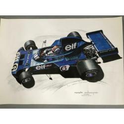 F1 pentekening poster afm. 51 x 73 cm
