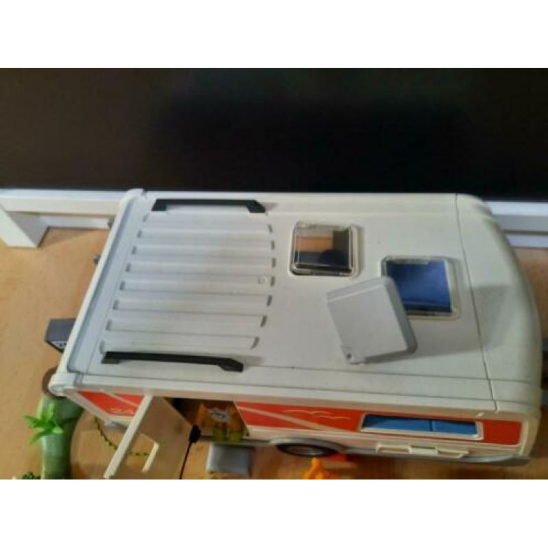 Playmobil caravan en kampeertent