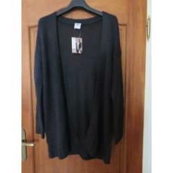 VEST/lang/zwart/UP FASHION/Maat S/nieuw