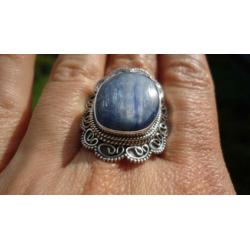925 zilver / zilveren ring kyanite / kyaniet maat 19 -Vanoli