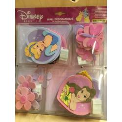 PRINSESSEN SET KLOK, voiles, kapstok dekbed foamstickers