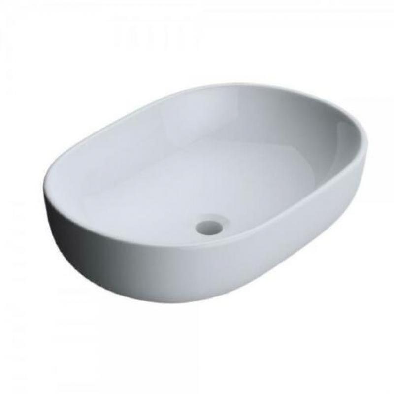 Wastafel, waskom, keramiek, witte designwastafel, B-322