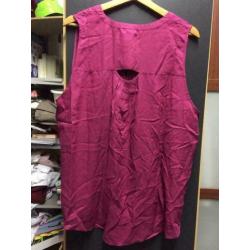 Fuschia dames blouse, maat: xl
