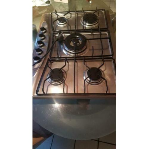 5 pits rvs gaskookplaat met wok brander