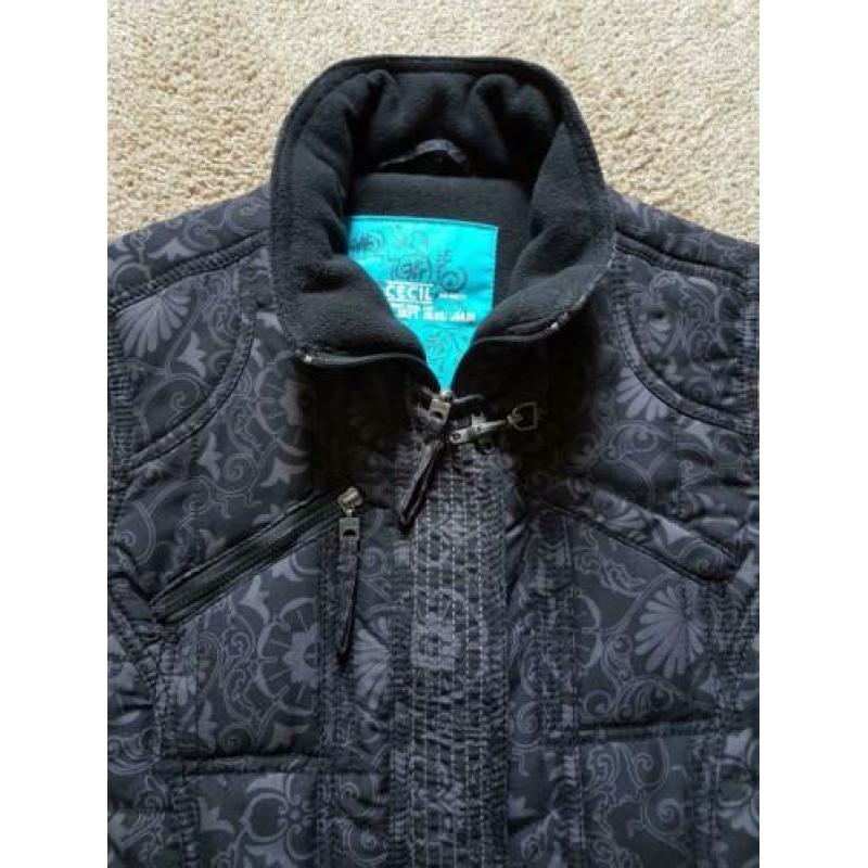 NIEUWE Cecil BODYWARMER zwart/grijs print Mt S(M)