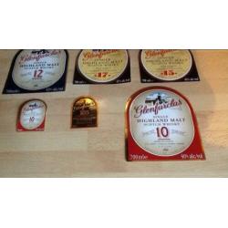 Etiketten Labels van Glenfarclas Whisky 9x (mag ook los)