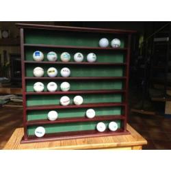 golfbalrek vitrine golfballen golfballenrek golfballenkast