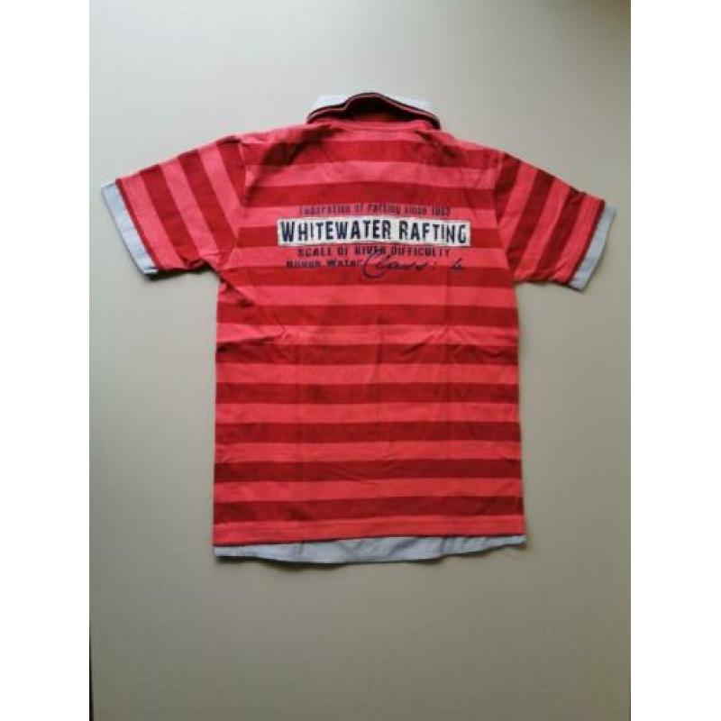 2 Polo-Shirts + 1 bloes, lange mouw in maat 152 (Hilfiger)