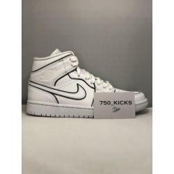 Nike Air Jordan 1 Mid Womens Iridescent Reflective White 40