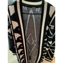 Vest zwart wit maat S