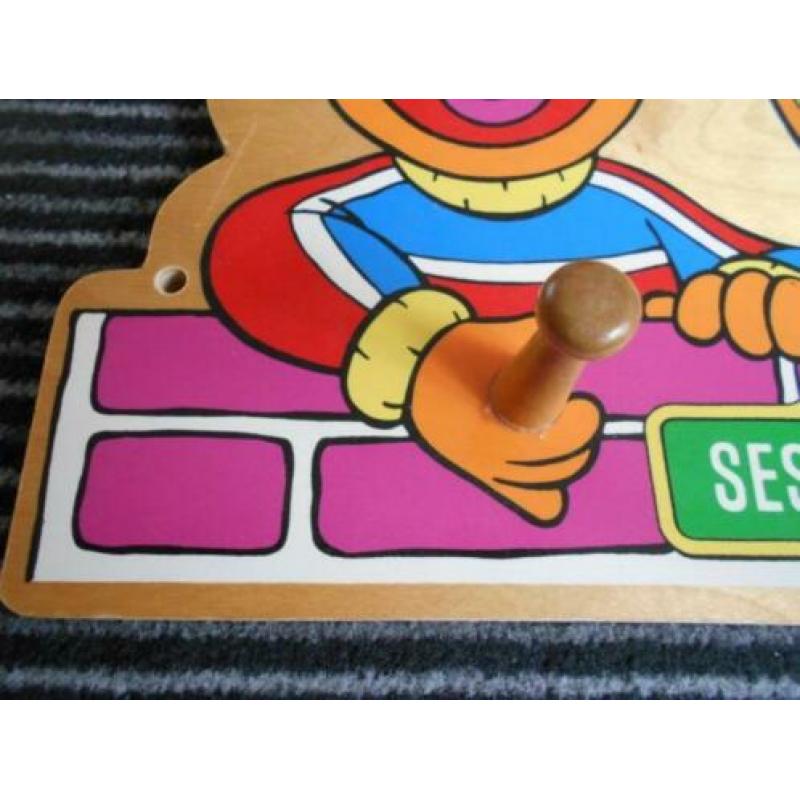 Houten kapstok Sesamstraat Bert en Ernie kinderkapstok