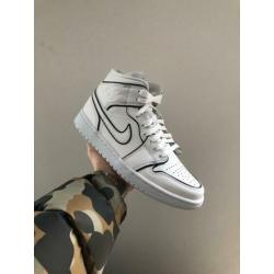 Nike Air Jordan 1 Mid Womens Iridescent Reflective White 40