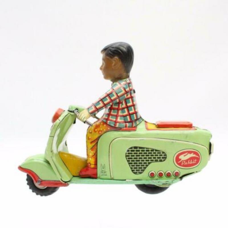 Blikken motorfiets scooter Rabbit mooie conditie 50 jaren